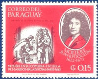 Paraguay 1966 Moliere (1622-1673)-Stamps-Paraguay-Mint-StampPhenom