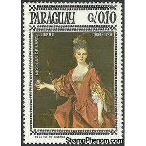 Paraguay 1966 Portait of Elisabeth de Beauharnais, Nicolas de Largillierre-Stamps-Paraguay-Mint-StampPhenom