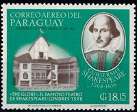 Paraguay 1966 Shakespeare ( 1564 - 1616 )-Stamps-Paraguay-Mint-StampPhenom