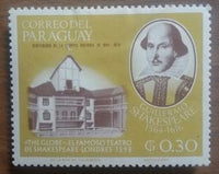 Paraguay 1966 Shakespeare ( 1564 - 1616 )-Stamps-Paraguay-Mint-StampPhenom