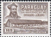 Paraguay 1966 St. Ignatius and St. Ignatius monastery-Stamps-Paraguay-Mint-StampPhenom