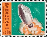 Paraguay 1967 Apollo lift-off-Stamps-Paraguay-Mint-StampPhenom