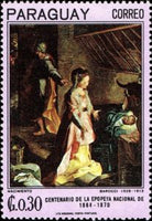 Paraguay 1967 Birth of Christ by Barocci-Stamps-Paraguay-Mint-StampPhenom