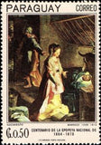 Paraguay 1967 Birth of Christ by Barocci-Stamps-Paraguay-Mint-StampPhenom