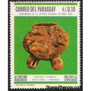 Paraguay 1967 Ceramica"plumbate"estilo tohil -Veracruz-Stamps-Paraguay-Mint-StampPhenom