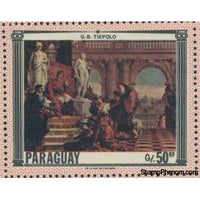 Paraguay 1967 G. B. Tiepolo - Maecenas Presenting the Art to Augustus-Stamps-Paraguay-Mint-StampPhenom