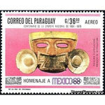 Paraguay 1967 Golden Mask, Teotihuacan-Stamps-Paraguay-Mint-StampPhenom