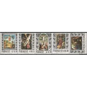 Paraguay 1967 Holy Week paintings-Stamps-Paraguay-Mint-StampPhenom