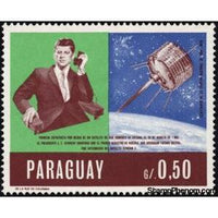 Paraguay 1967 John F. Kennedy phoning via Syncom 2 with A. T. Balewa-Stamps-Paraguay-Mint-StampPhenom