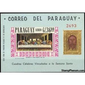 Paraguay 1967 Last Supper Da Vinci-Stamps-Paraguay-Mint-StampPhenom