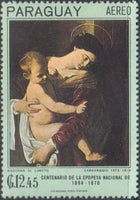 Paraguay 1967 Madonna and Child by Caravaggio-Stamps-Paraguay-Mint-StampPhenom