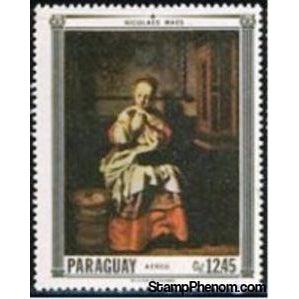 Paraguay 1967 Nicolaes Maes-Stamps-Paraguay-Mint-StampPhenom