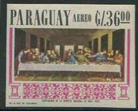 Paraguay 1967 Painting by Da Vinci-Stamps-Paraguay-Mint-StampPhenom