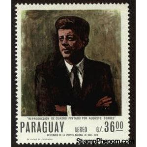 Paraguay 1967 Portrait of Kennedy by Torres-Stamps-Paraguay-Mint-StampPhenom