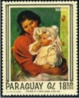 Paraguay 1967 Renoir-Stamps-Paraguay-Mint-StampPhenom