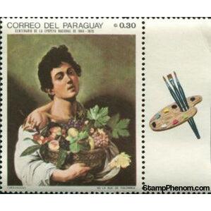 Paraguay 1968 "Boy with a Basket of Fruit", Caravaggio-Stamps-Paraguay-Mint-StampPhenom