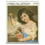 Paraguay 1968 Girl with cherries by Russel-Stamps-Paraguay-Mint-StampPhenom