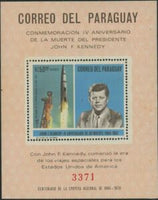 Paraguay 1968 JFK and Saturn V spacecraft-Stamps-Paraguay-Mint-StampPhenom