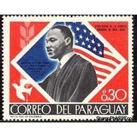 Paraguay 1968 Martin Luther King (1929-1968)-Stamps-Paraguay-Mint-StampPhenom