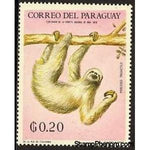 Paraguay 1969 Brown-throated Three-toed Sloth (Bradypus variegatus)-Stamps-Paraguay-StampPhenom