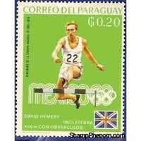 Paraguay 1969 David Hemery, England, 400m hurdles-Stamps-Paraguay-StampPhenom