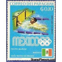 Paraguay 1969 Felipe Munoz, Mexico, 200m breast stroke-Stamps-Paraguay-StampPhenom