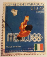 Paraguay 1969 Klaus Dibiasi, Italy, Platform Diving-Stamps-Paraguay-StampPhenom