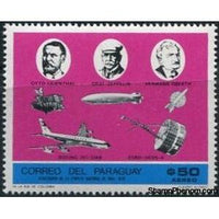 Paraguay 1969 Otto Lilienthal and Hermann Oberth-Stamps-Paraguay-StampPhenom