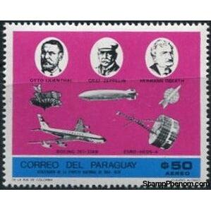 Paraguay 1969 Otto Lilienthal and Hermann Oberth-Stamps-Paraguay-StampPhenom