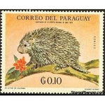 Paraguay 1969 Paraguayan Hairy Dwarf Porcupine (Coendou spinosus)-Stamps-Paraguay-StampPhenom