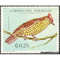 Paraguay 1969 Sharpbill (Oxyruncus cristatus)-Stamps-Paraguay-StampPhenom