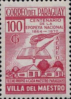 Paraguay 1969 Torch, Book, Houses-Stamps-Paraguay-StampPhenom