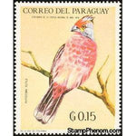 Paraguay 1969 White-tipped Plantcutter (Phytotoma rutila)-Stamps-Paraguay-StampPhenom