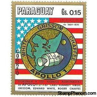 Paraguay 1970 Apollo 1, Mission Emblem-Stamps-Paraguay-StampPhenom