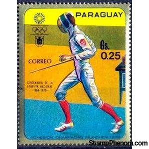 Paraguay 1970 Fencing-Stamps-Paraguay-StampPhenom