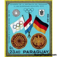 Paraguay 1970 Flags, coin front and back-Stamps-Paraguay-StampPhenom