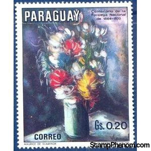 Paraguay 1970 Floral Arrangement; by Vlaminck-Stamps-Paraguay-StampPhenom