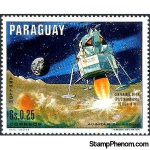 Paraguay 1970 Landing of the lunar landing-Stamps-Paraguay-StampPhenom