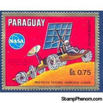 Paraguay 1970 Moon vehicle with trailer-Stamps-Paraguay-StampPhenom