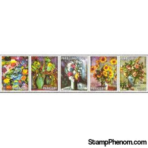 Paraguay 1970 Paintings of flowers-Stamps-Paraguay-StampPhenom