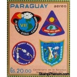 Paraguay 1971 Emblems of Apollo 7, 8, 9, 10-Stamps-Paraguay-StampPhenom