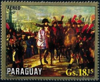 Paraguay 1971 Napoleon leading army, Gaulherot-Stamps-Paraguay-StampPhenom