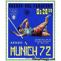 Paraguay 1971 Pole Vaulter, Munich 1972-Stamps-Paraguay-StampPhenom