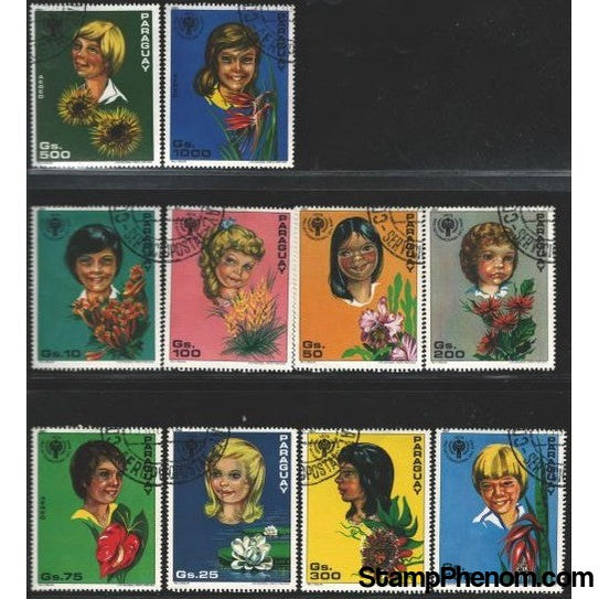 Paraguay Flowers , 10 stamps