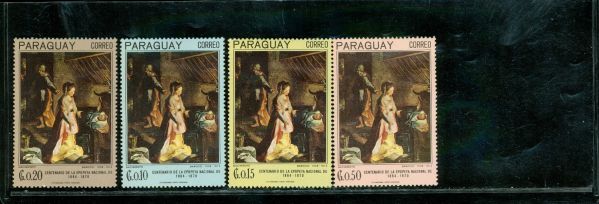Paraguay Paintings , 4 stamps