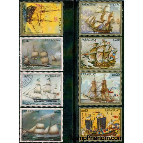 Paraguay Ships Lot 4 , 8 stamps