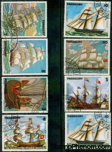 Paraguay Ships Lot 5 , 8 stamps