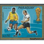 Paraguay 1973 Pele (Brazil) and Schulz (Germany)