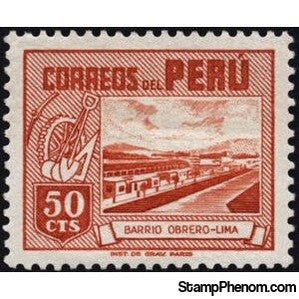 Peru 1951 Workerâ€™s Houses, Lima-Peru-StampPhenom