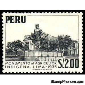 Peru 1952 Monument to the indigenous farmer at Lima-Peru-StampPhenom